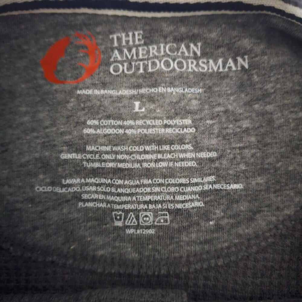 The American Outdoorsman Men's Long-Sleeve Waffle Henley Shirts Size Large - Picture 7 of 10